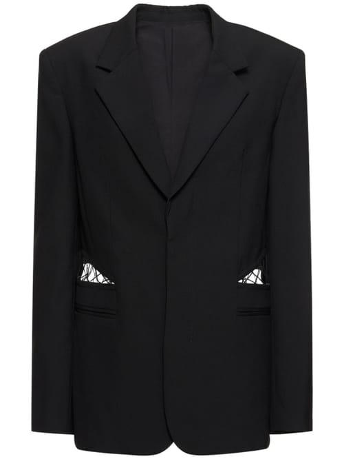 Dion Lee: 单排扣羊毛双面布夹克