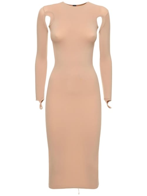 Andreadamo: Ribbed midi dress with cut-outs