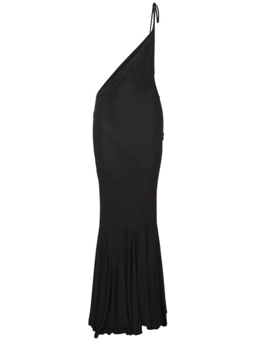 Andreadamo: One-shoulder jersey maxi dress