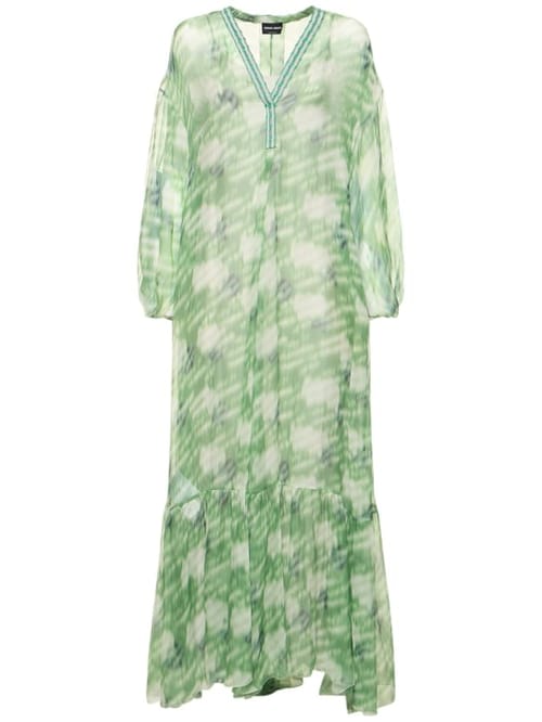 Giorgio Armani: Silk maxi dress with V-neck