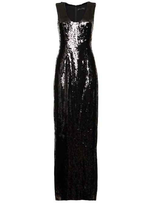 Brandon Maxwell: Langes Kleid mit Pailletten