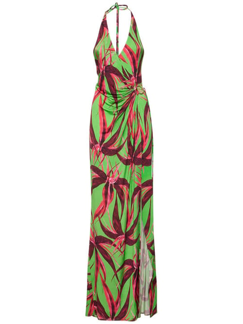 Louisa Ballou: Draped jersey halterneck maxi dress