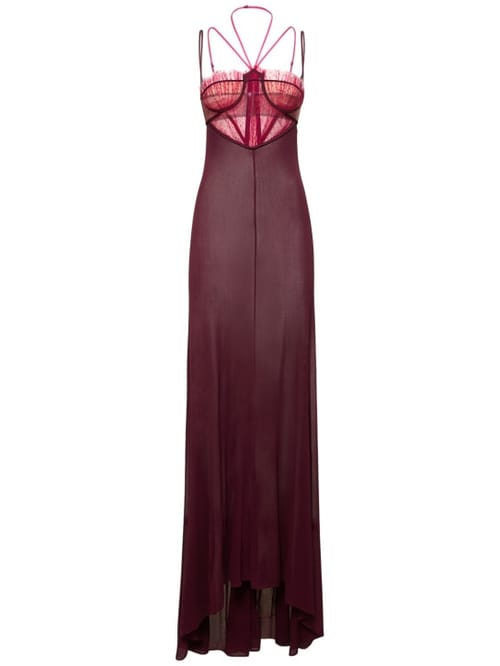 Nensi Dojaka: Abito lungo con bustier a cuore