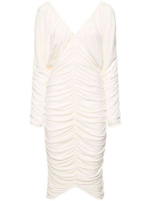 Interior: Midi-Jerseykleid mit Raffungen