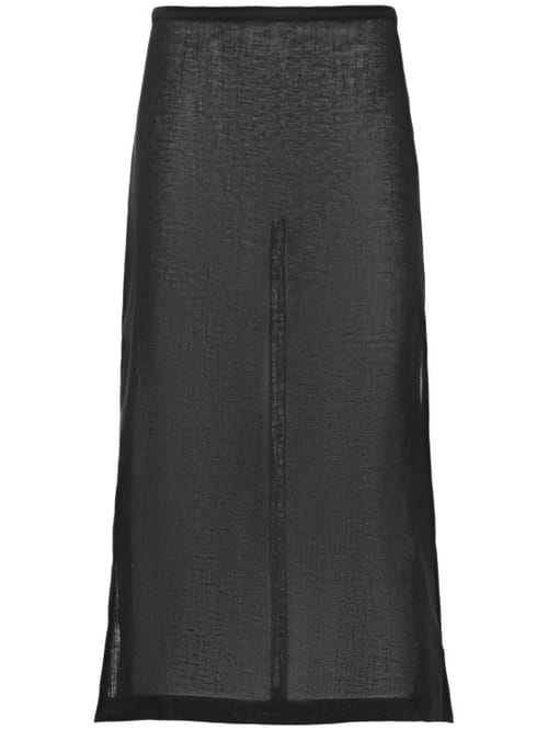 Michael Kors Collection: 绉纱侧面开叉迷笛半身裙