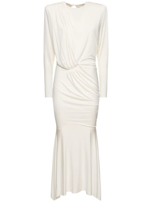 Alexandre Vauthier: Vestido midi de punto con drapeado