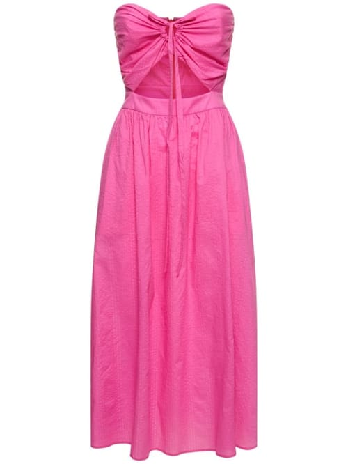 Marysia: Vestido midi de algodón con cut-out