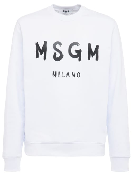MSGM: LOGO印图织棉卫衣