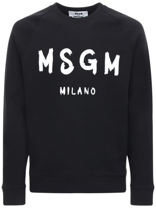 MSGM: LOGO印图织棉卫衣