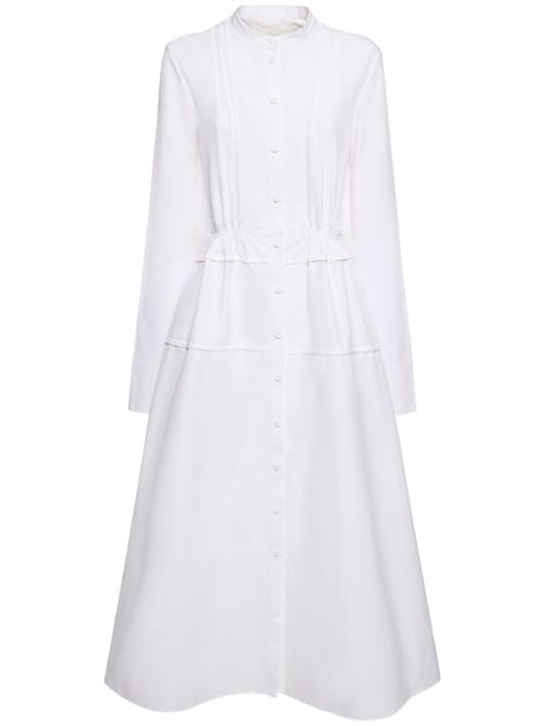 Jil Sander: 厚重棉质府绸迷笛衬衫裙