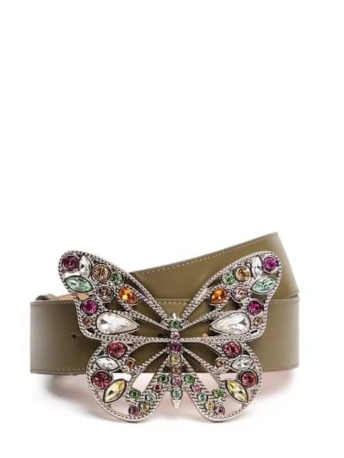 Blumarine: Butterfly buckle leather belt