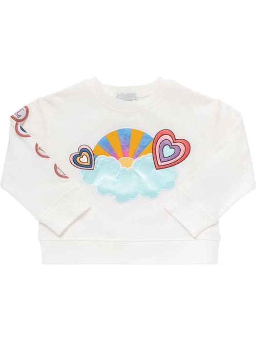 Stella McCartney Kids: Cotton crewneck sweatshirt