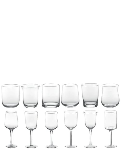 Bitossi Home: 平底玻璃杯&葡萄酒杯12个套装