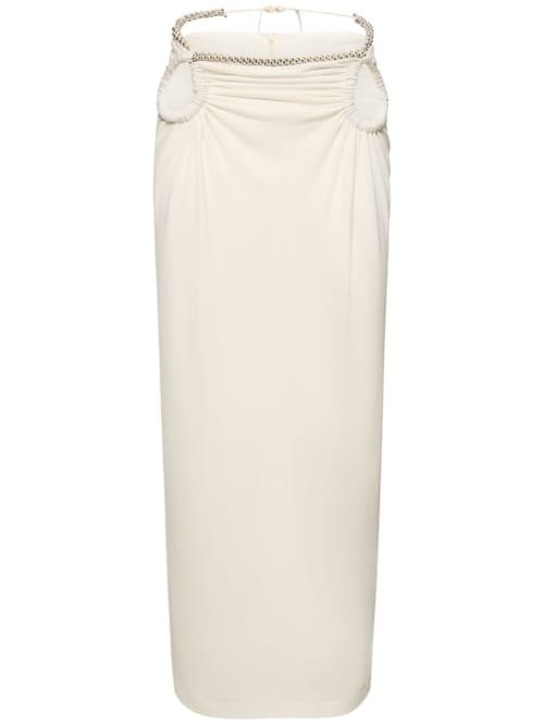 Dion Lee: 装饰透明平纹针织迷笛半身裙