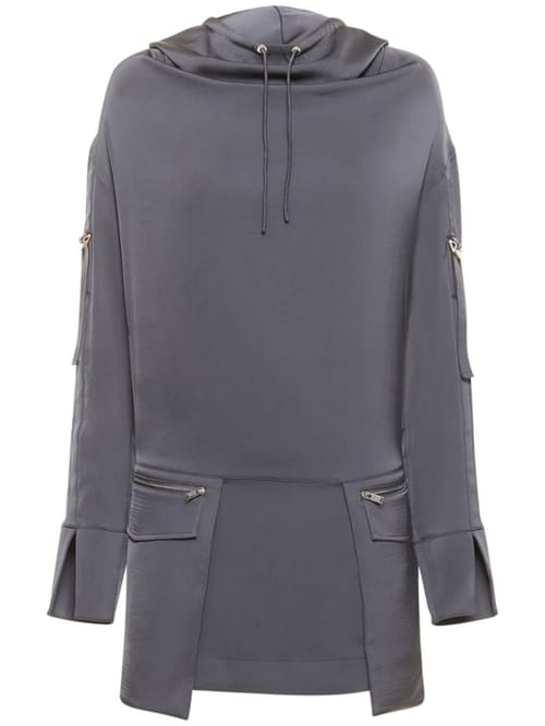 Dion Lee: Satin mini dress with hood