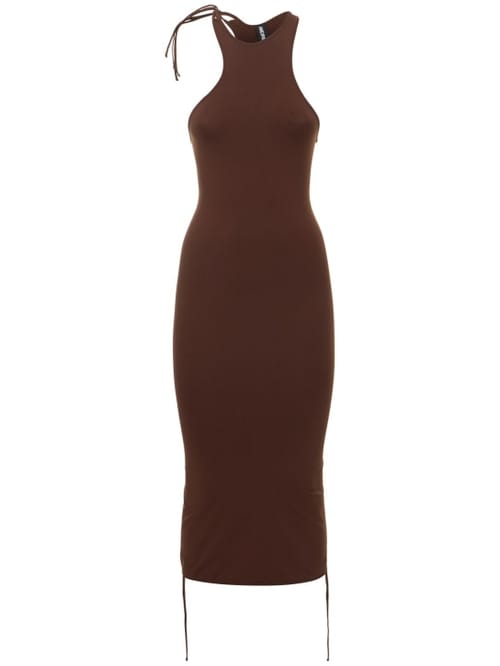 Andreadamo: Halterneck midi dress with slit