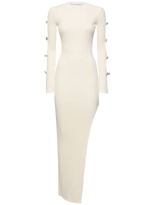 Mach & Mach: Robe longue en maille côtelée