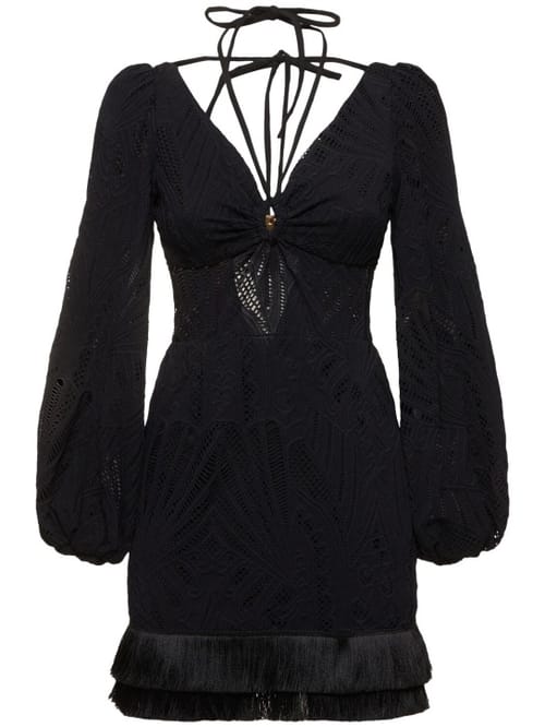 Patbo: Abito corto con frange e cut-out