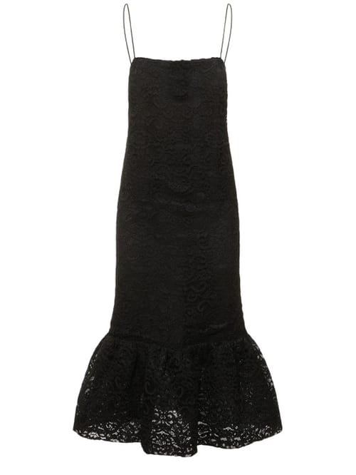 Interior: Abito midi in pizzo con balza