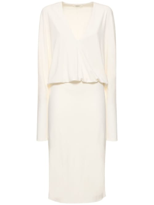 Interior: Midikleid mit tiefem V-Ausschnitt