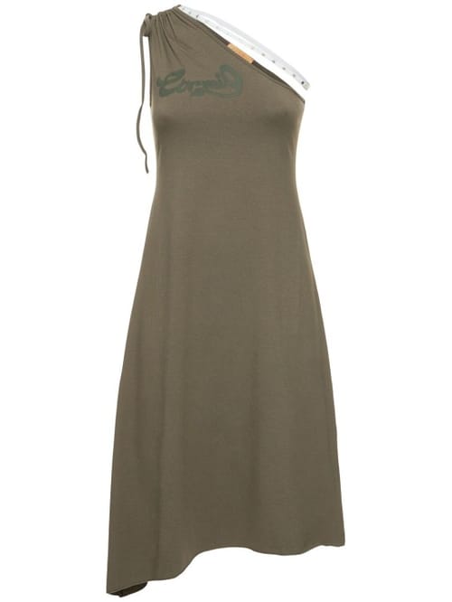 Cormio: Midi-Kleid aus Jersey mit One-Shoulder-Träger