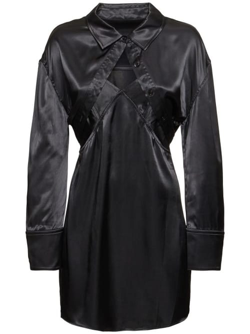 Alexander Wang: Vestito corto in raso con colletto