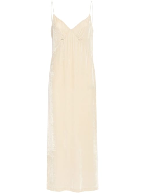 Blumarine: Open-back slip maxi dress