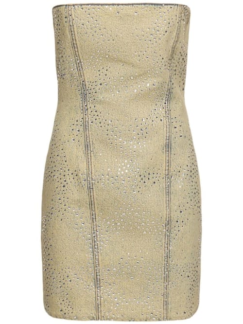 Giuseppe Di Morabito: Denim mini dress with crystals
