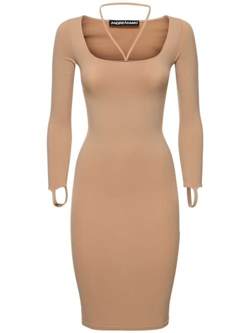 Andreadamo: Stretch-jersey midi dress