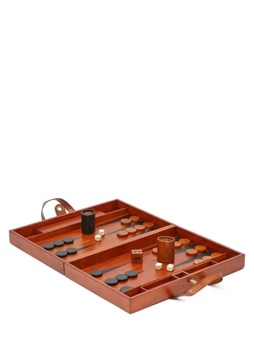 The Conran Shop: 木头&皮革五子棋套装