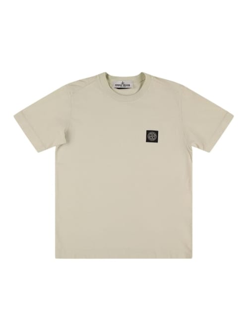 Stone Island Junior: 棉质平纹针织T恤