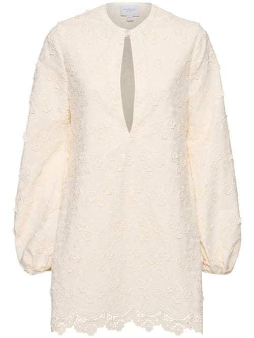 Giambattista Valli: Embroidered long-sleeved mini dress