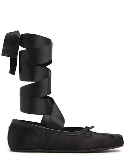 Ann Demeulemeester: Paloma绸缎芭蕾平底鞋