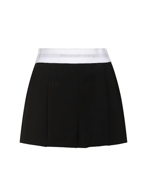 Alexander Wang: 高腰打褶羊毛短裤