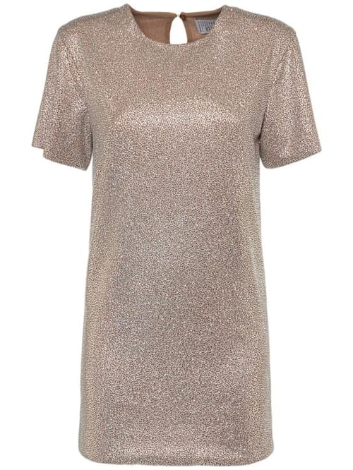 Giuseppe Di Morabito: Crystal mini T-shirt dress