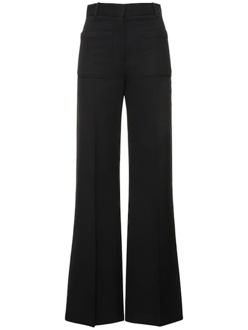 Victoria Beckham: Alina羊毛混纺喇叭裤
