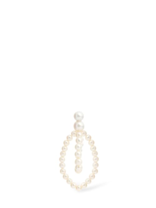 Sophie Bille Brahe: Petite Wrapped 14kt金&珍珠单耳环