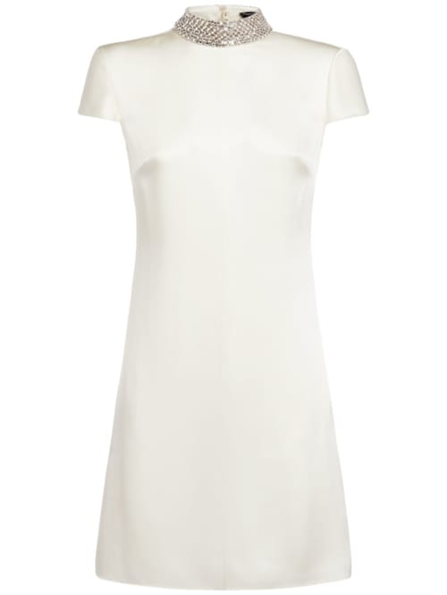 Tom Ford: Silk mini dress with embellished collar