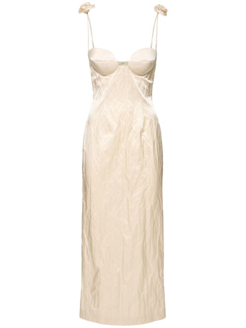 Magda Butrym: Abito lungo bustier con rose