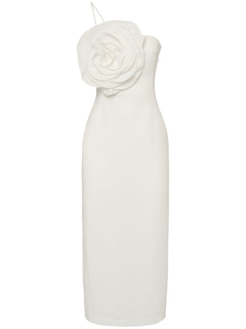 Blumarine: Long dress with rose appliqu 