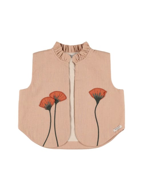 Donsje: Poppy刺绣亚麻马甲