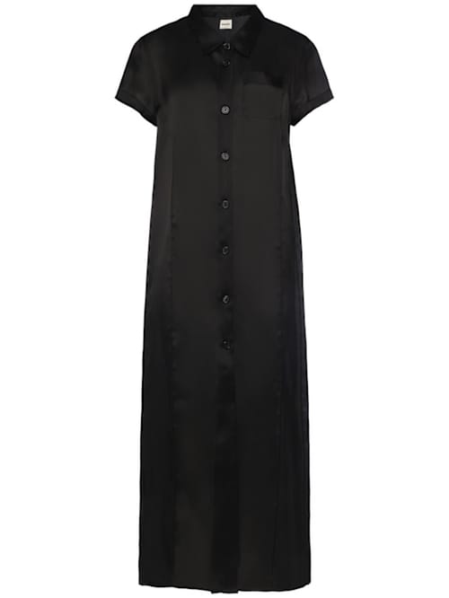 Khaite: Silk maxi shirt dress