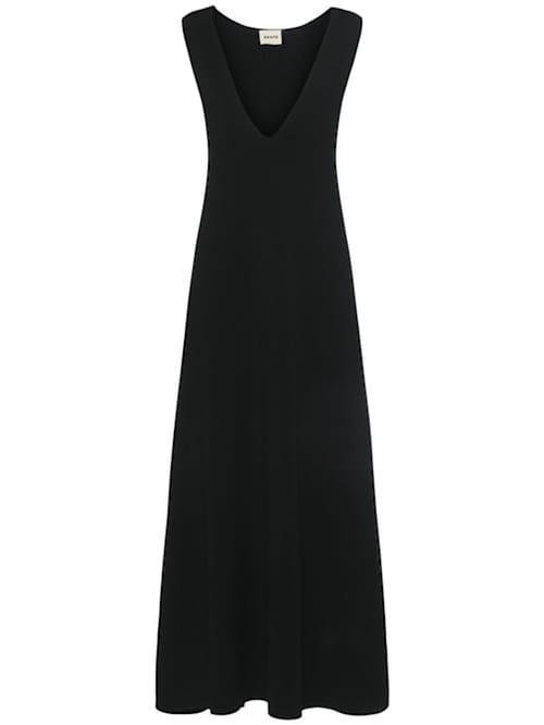 Khaite: Plunging V-neck maxi dress