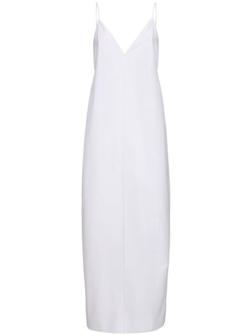 Khaite: Silk maxi dress with V-neck