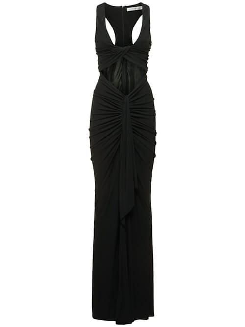 Christopher Esber: Vestido largo drapeado con abertura