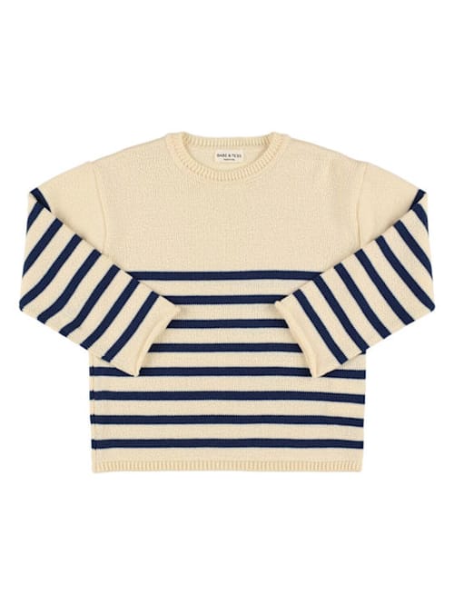 Babe & Tess: Gestreifter Pullover aus Baumwolle