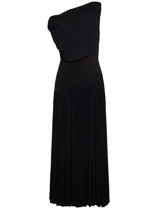 Abadia: Robe longue en bambou drapée