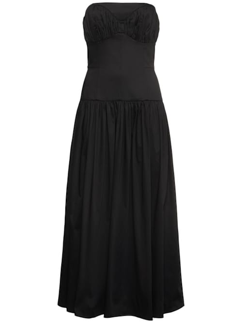 TOVE: Strapless stretch cotton maxi dress