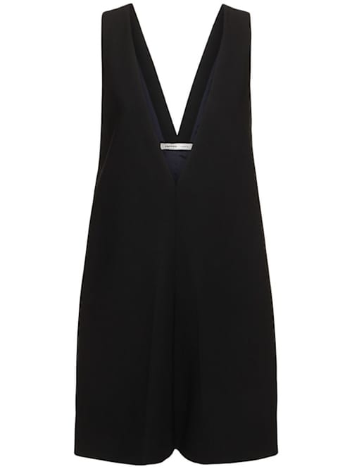 Carven: Abito corto in lana scollo a V