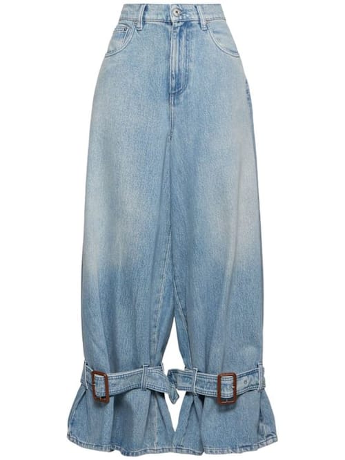 JW Anderson: 搭扣裤脚中腰男友版型牛仔裤